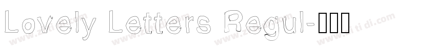 Lovely Letters Regul字体转换